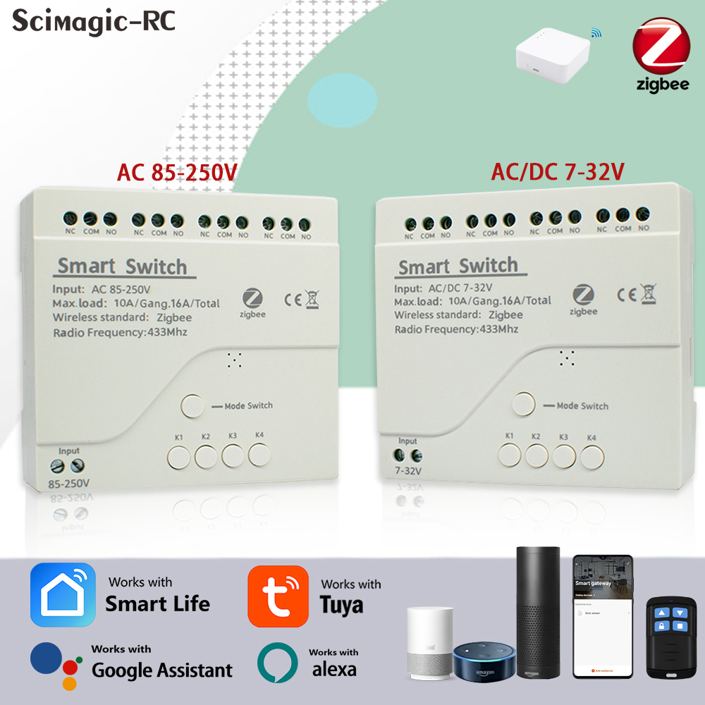 4CH زيجبي تويا المنزل الذكي وح - مراجعة Smart Relay Tuya وسعره